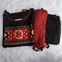 Anaya Hakoba Patch Work Black&Maroon Full Set