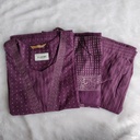 Anaya Purple Weaving Pattern Slit Full Set 