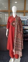 Premium Cotton & Kalamkari with High Neck 3 Panelcut Applequie and Mirror Work Aline Kurti  