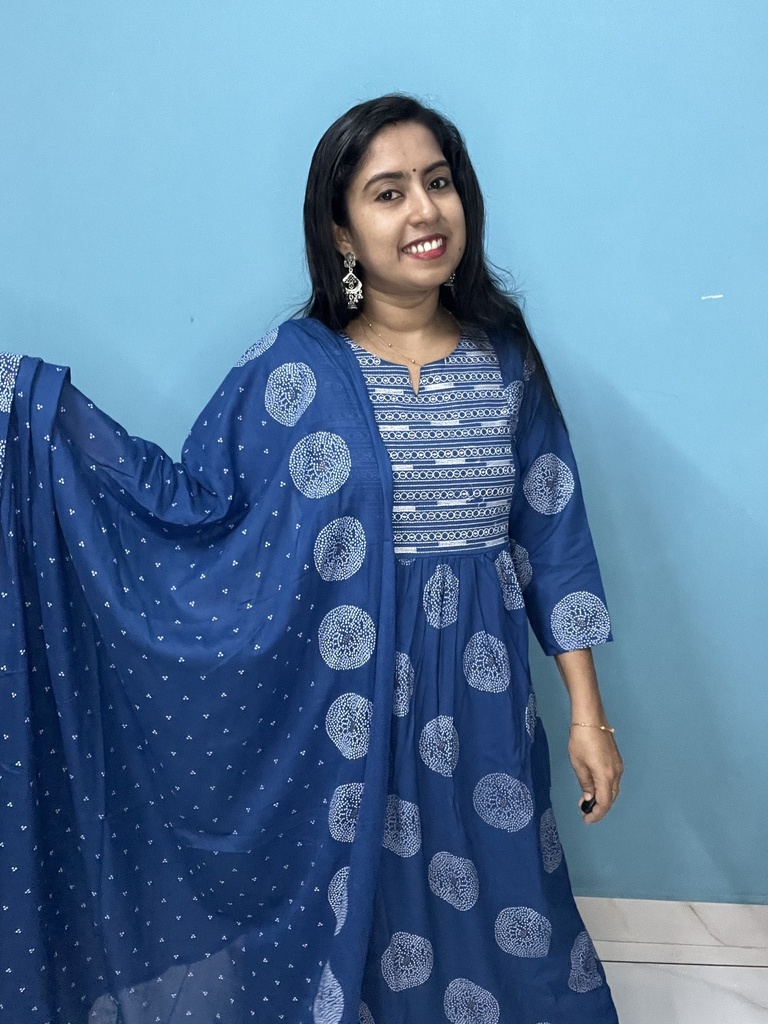 Teal Blue Aline 3Pcs Set  