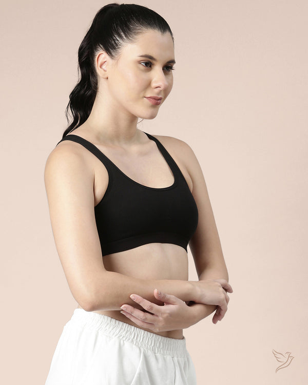Twin Birds Solid Sports Bra 