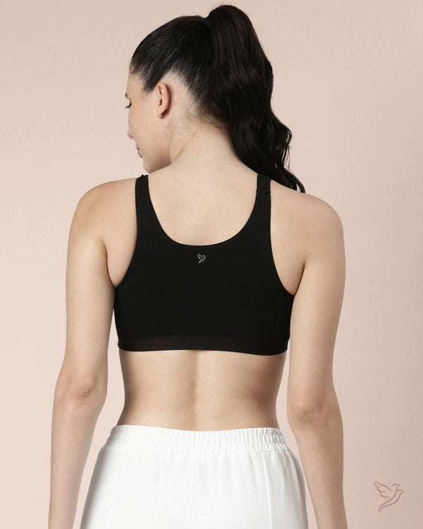Twin Birds Solid Sports Bra 