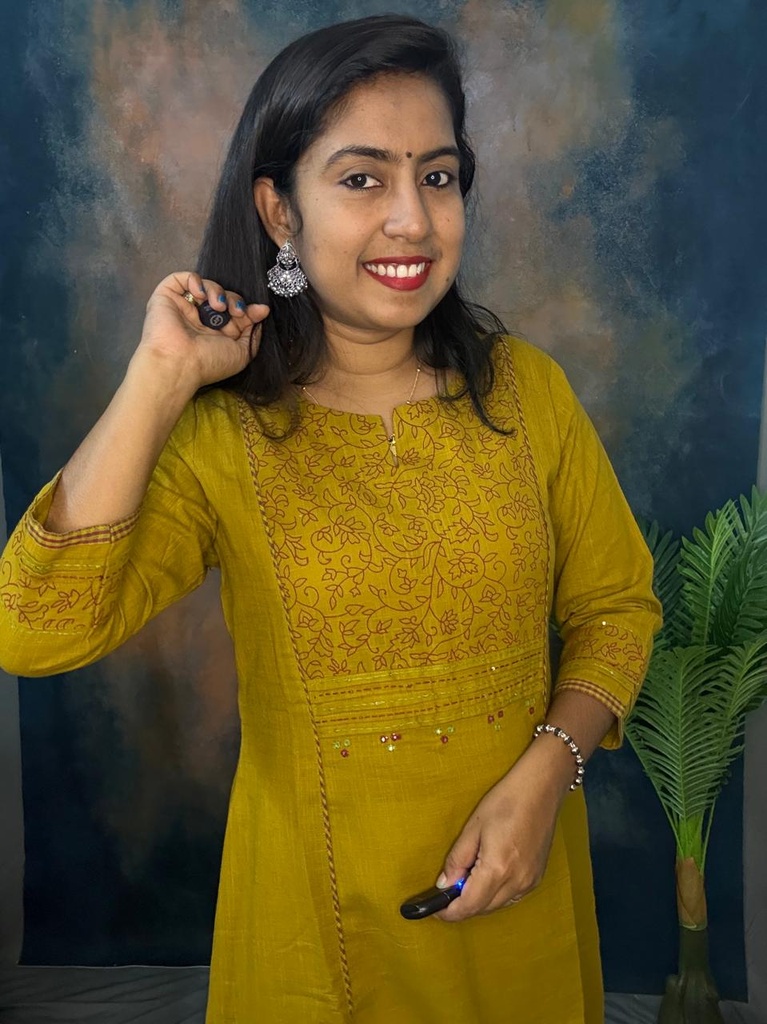 L0011 Anvita Mustard Yellow Kurti