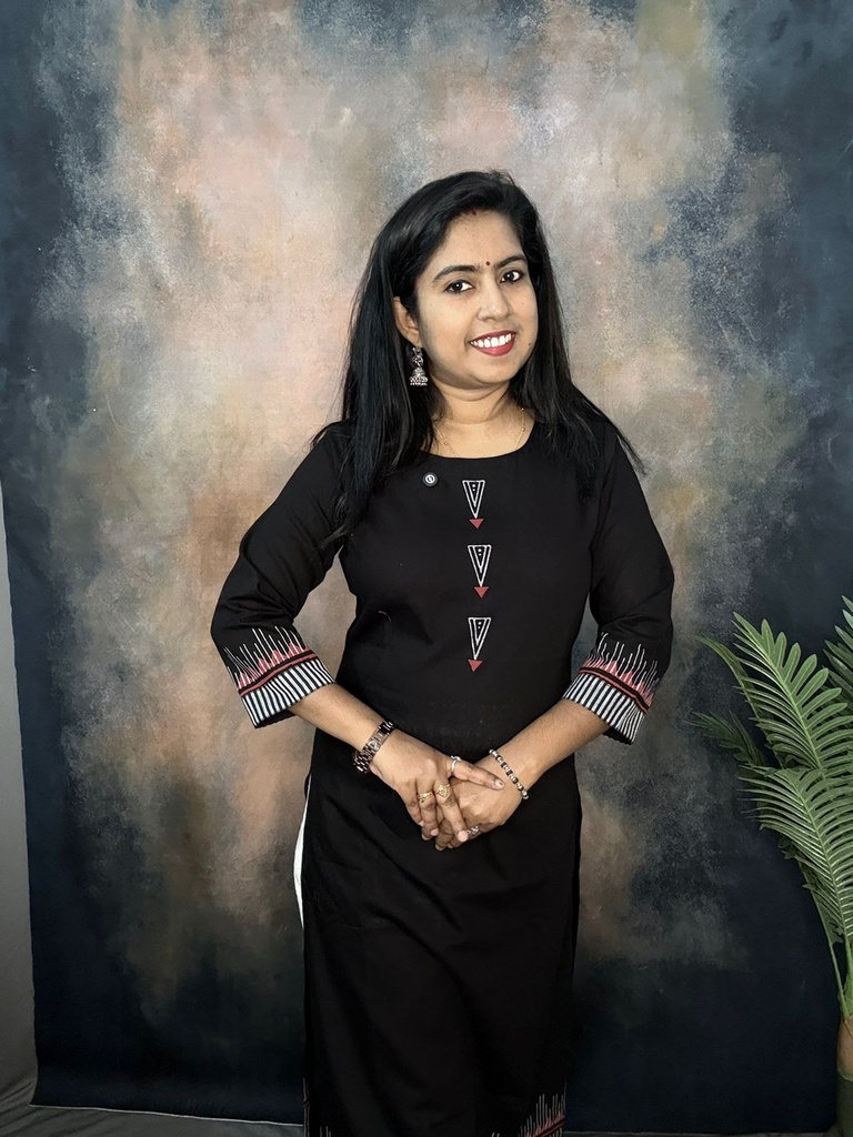 L0012  Anvita Black Slit Kurti 