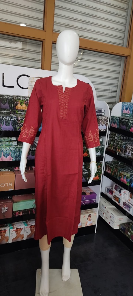 L0013 Anvita Maroon Kurti 