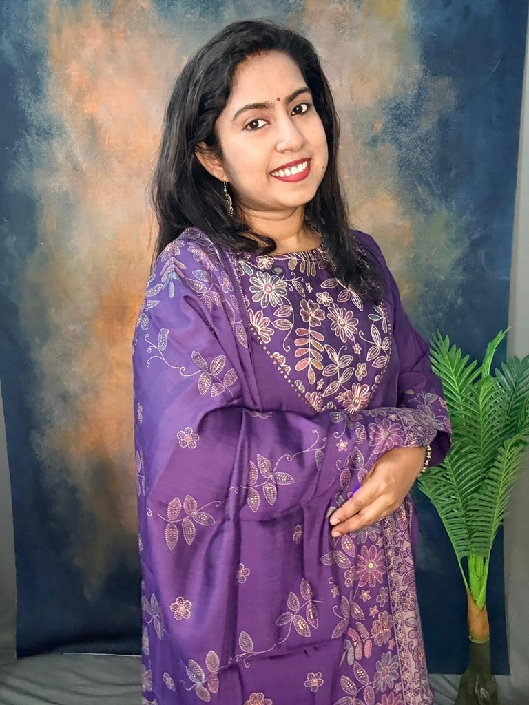 L0027 Anaya Violet 3PC Set 