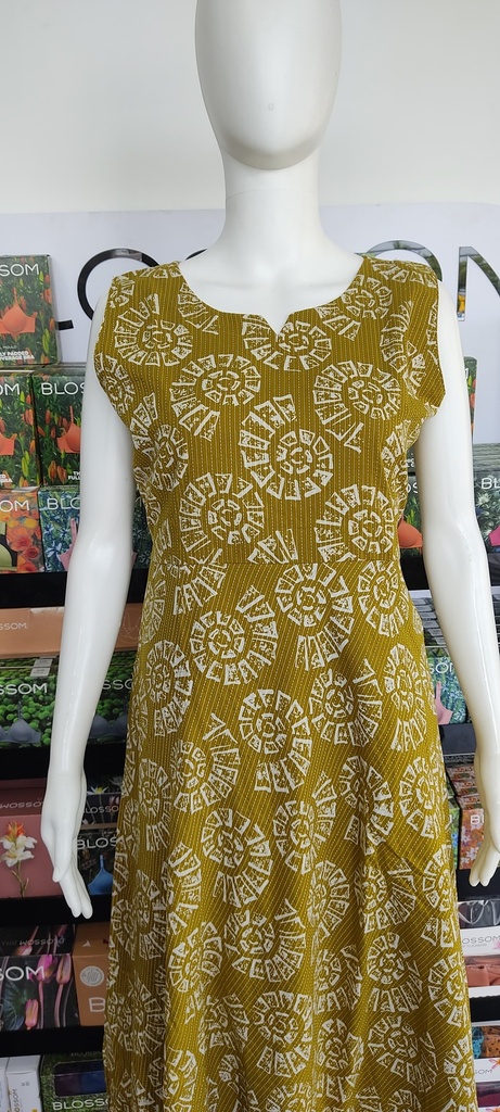 H314 Kantha Cotton Frock Kurti  