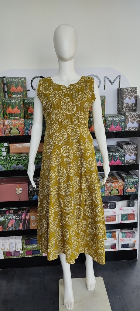 H314 Kantha Cotton Frock Kurti  