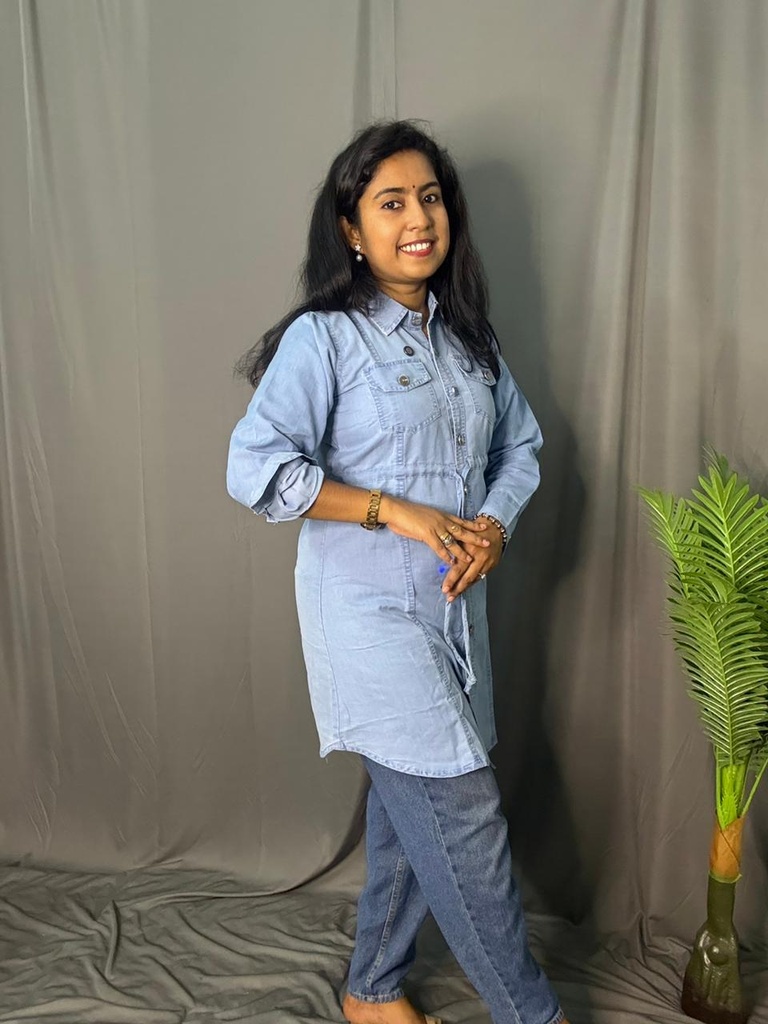 Denim Pocket Short Top