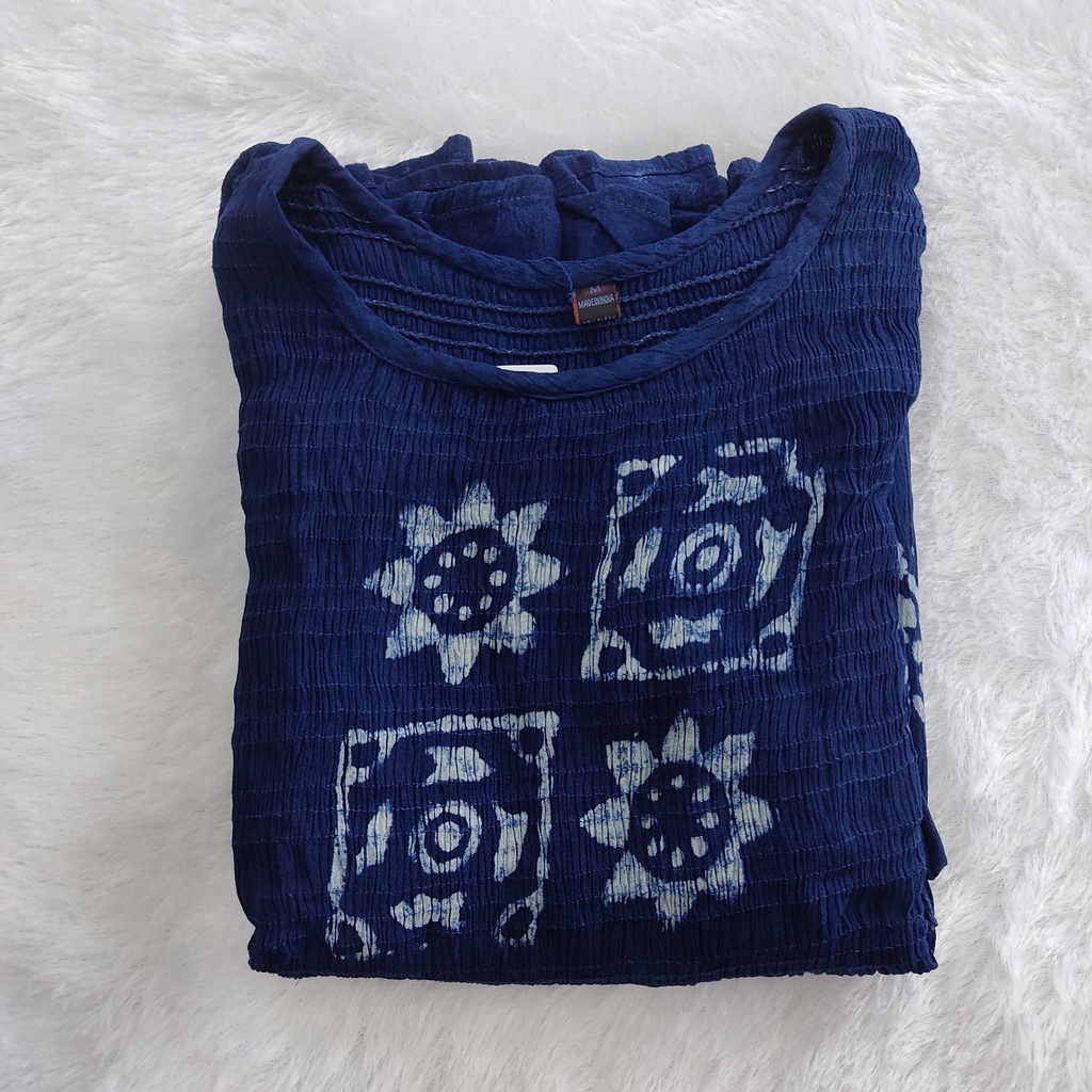 TPC5L5 Indigo Printed Aline Frock