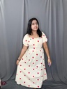 L0227 Heart Printed Cotton Frock 