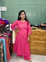 L0235 Anvita Pink Aline Slit 2PC Set