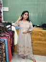 L0234 Anvita Tusser Aline Slit 2PC Set