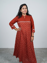L0233 Anvita Rust 12 Panel Aline Kurti 