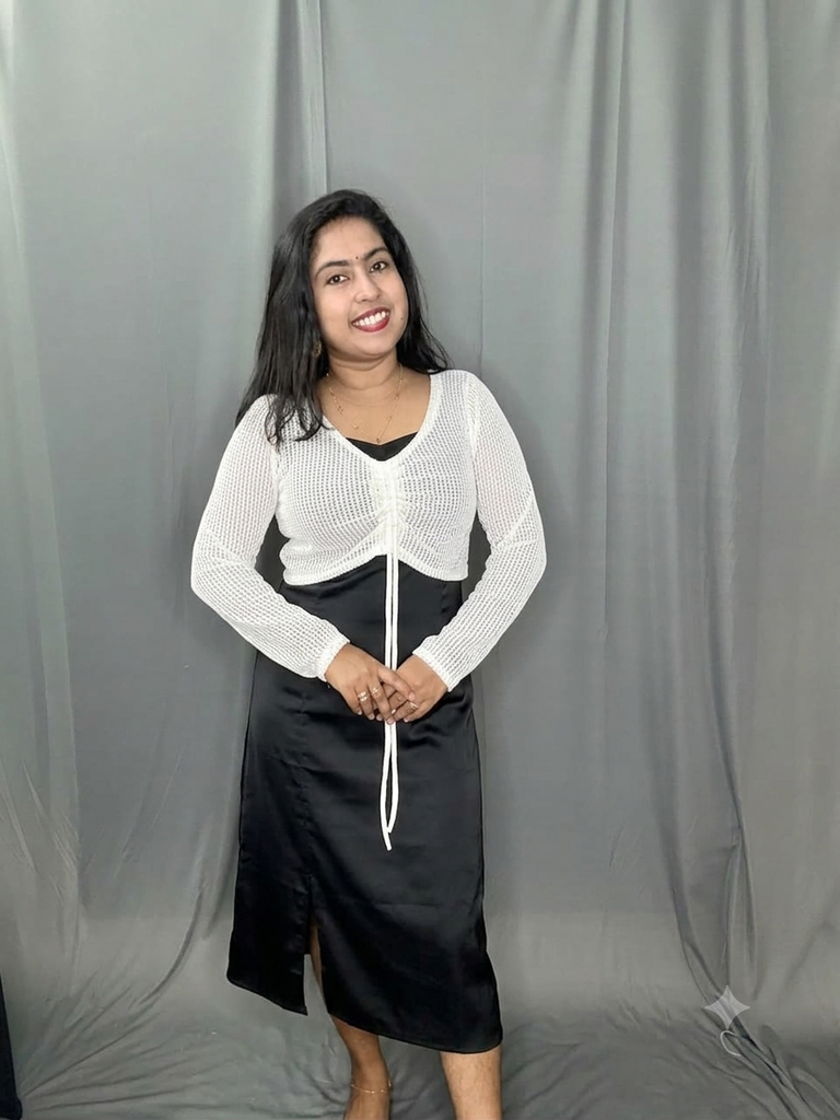 KMN004 Knit Shrug Midi Dress Set