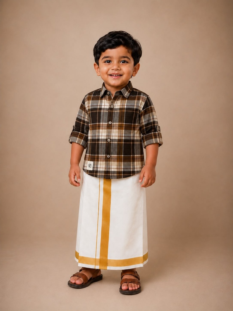BK 004 Boys Shirt & Mundu Set