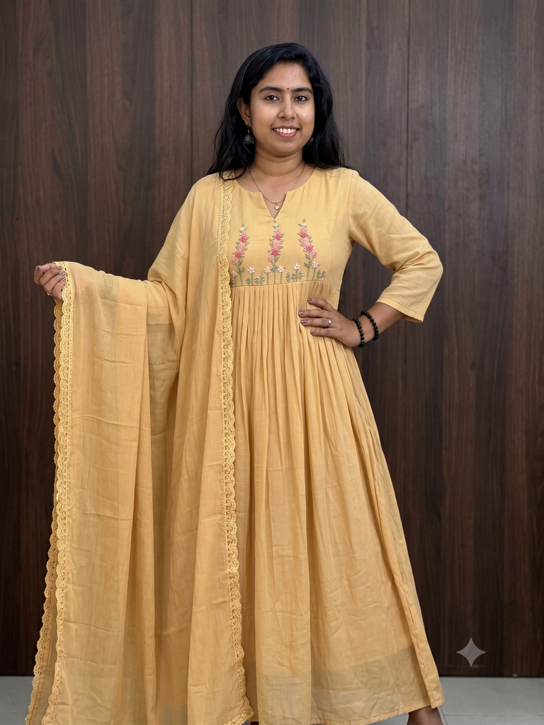 LP0045 Premium Embroidered Aline 3PC Set 