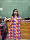 AI001 Madras Check Cotton Mix Aline Frock