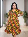 MFBL019 Imported Fabric Multi Color Short Frock