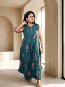 MFA001 Cotton Green Halter Neck Sleeveless Kurti