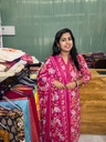 MFA019 Rani Pink Pearl Work Cotton 3PC Set