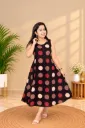 KCH005 Ajrakh Polka Dots Printed Sleeveless Kurti