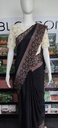 Black Ajrakh Saree