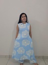 Rayon Blue Color Coord Set