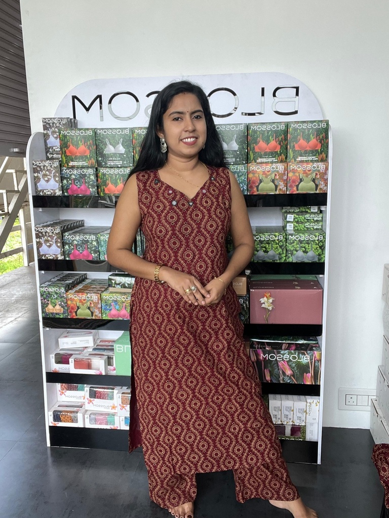 Maroon AJRAK Print Cotton Top  Bottom Set