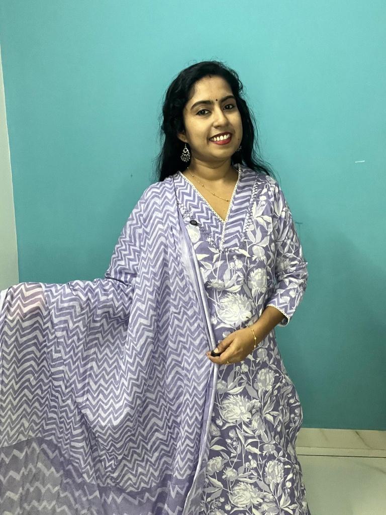 VHC4Q5 Violet Cotton 3PC Set