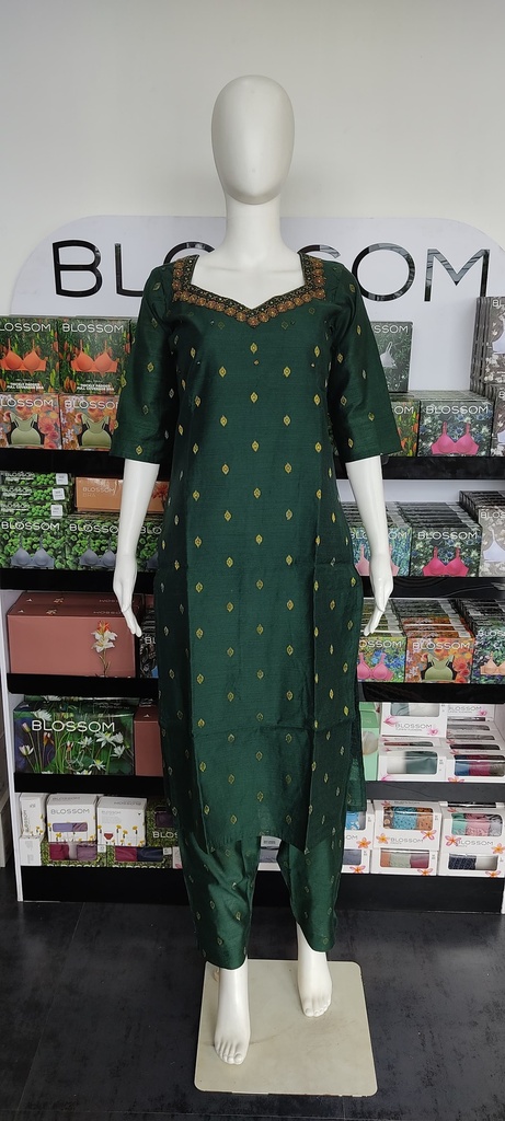 MFC3S1 Slub Cotton Butta & Handwork Top&Bottom