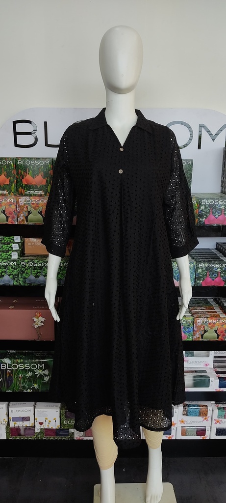 TPC6S1 Black Hakoba Aline Kurti