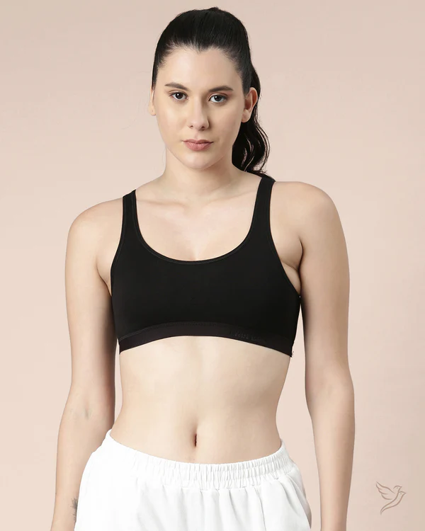 Twin Birds Solid Sports Bra 