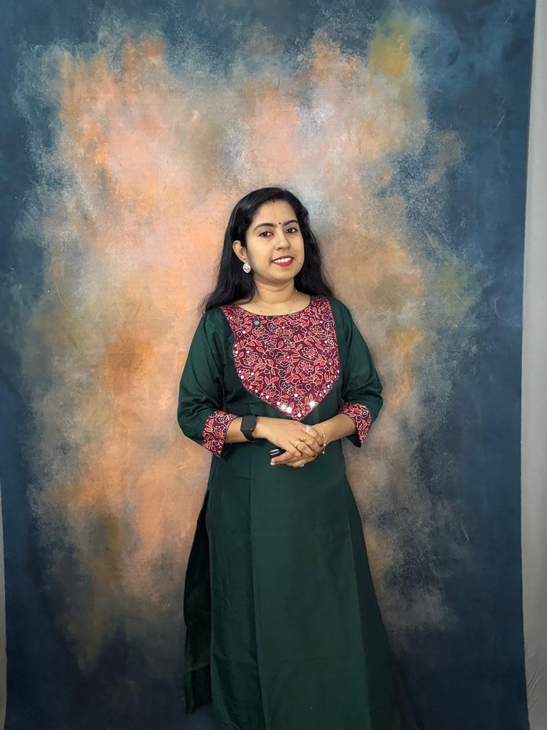 Slub Silk With Ajrakh Pach Slit Kurthi 