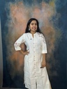 Vismay Kerala Cream Embroidery Kurti 