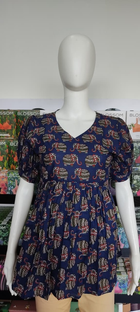 Ajrakh Pure Jaipur Cotton Aliya Short Top