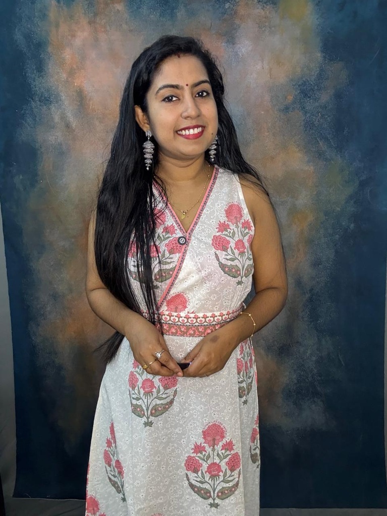 White&Pink Cotton Sanganeri Priint Aline Sleveless Top