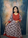 Nayathi Black Kalamkari Panel Cut Anarkali