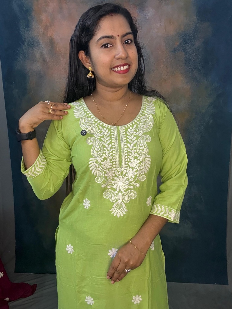 Chikankari Top Bottom Set  