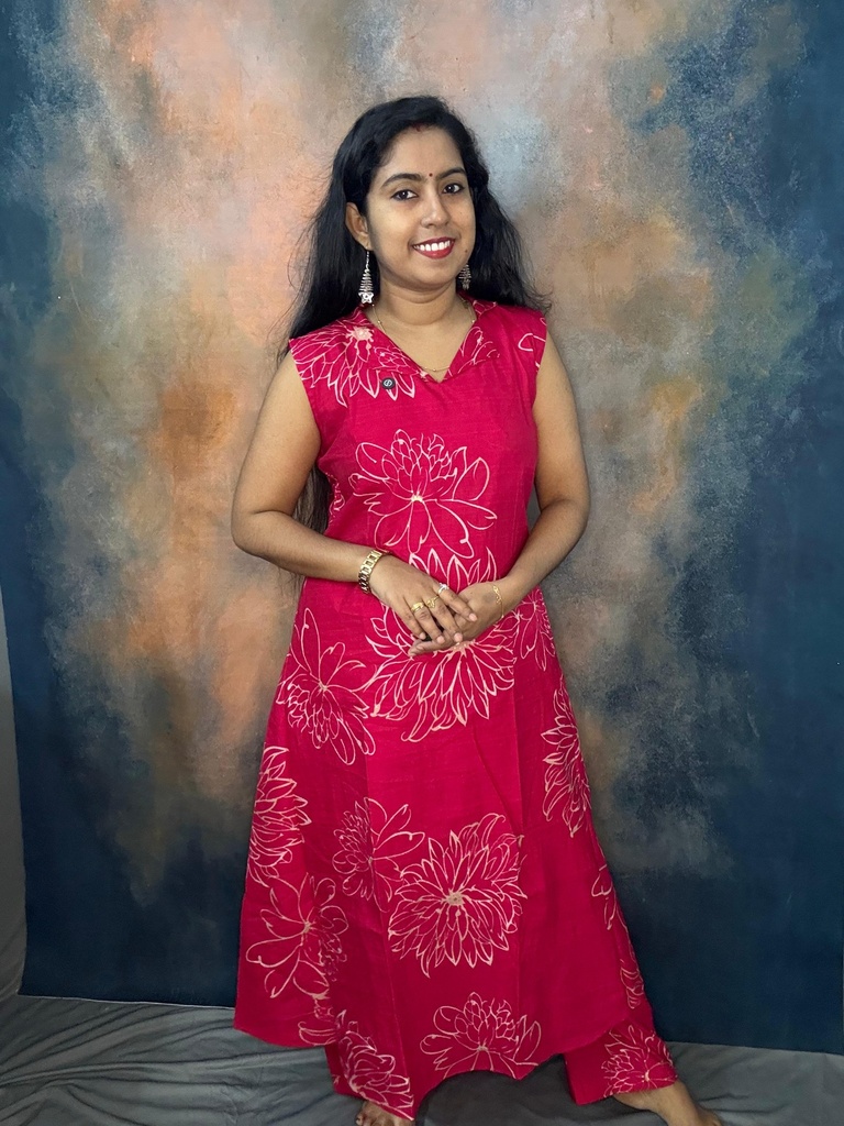 Rani Pink Vatican Silk Coord Set with Shirt Collar Aline Kurti