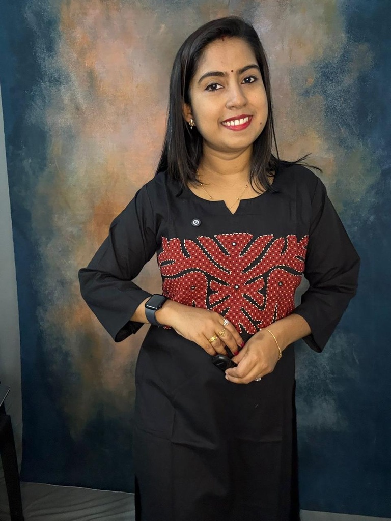 Premium Cotton Applique Work Slit Kurti 