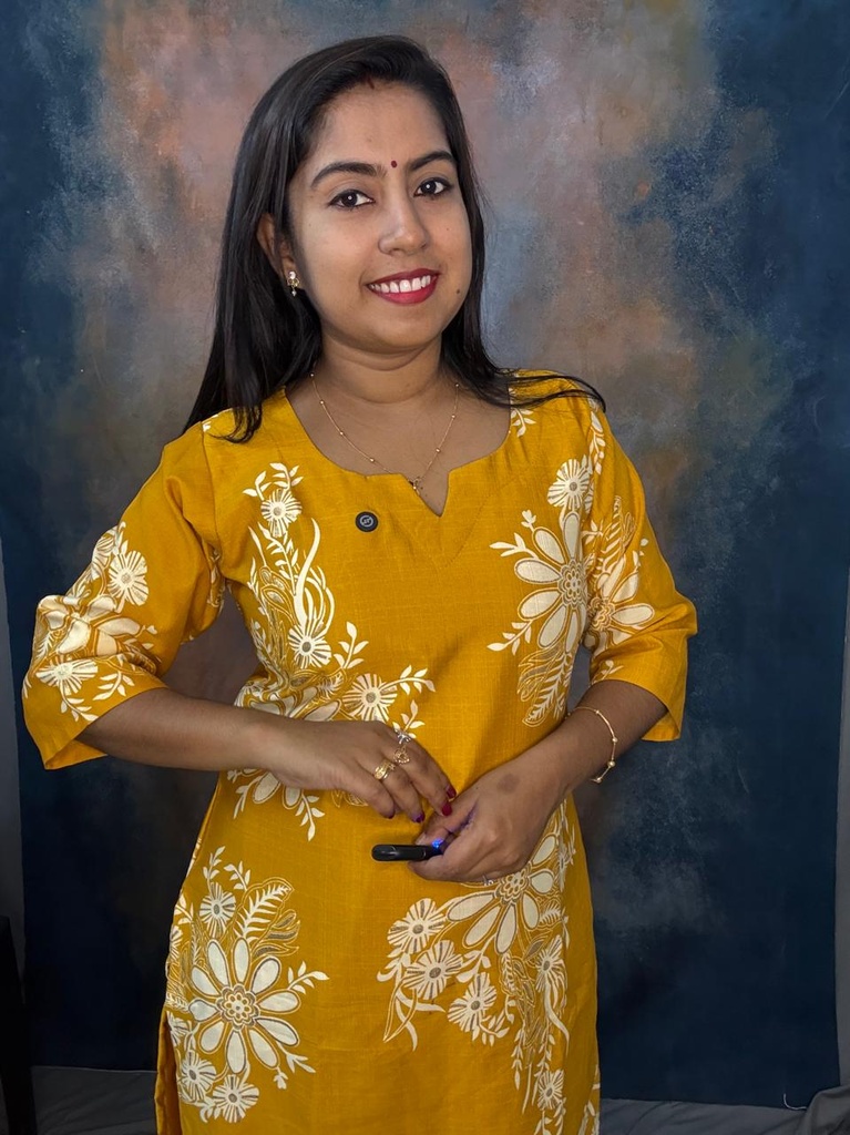 White Printed Vatican Silk Slited Coordset