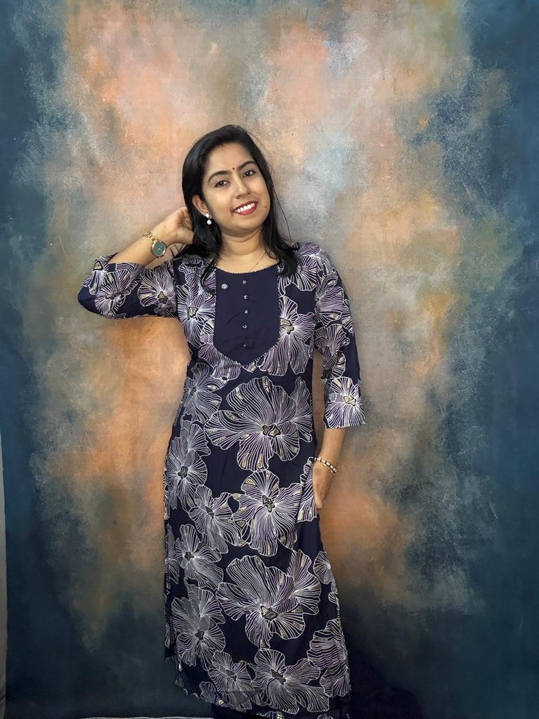 Navy Blue Rayon White Golden Print Work Coordset