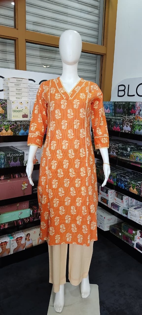 L0005 Anvita Orange 2PC Set