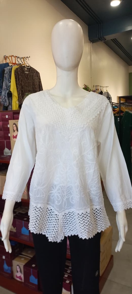 L0179 White Western Short Tops