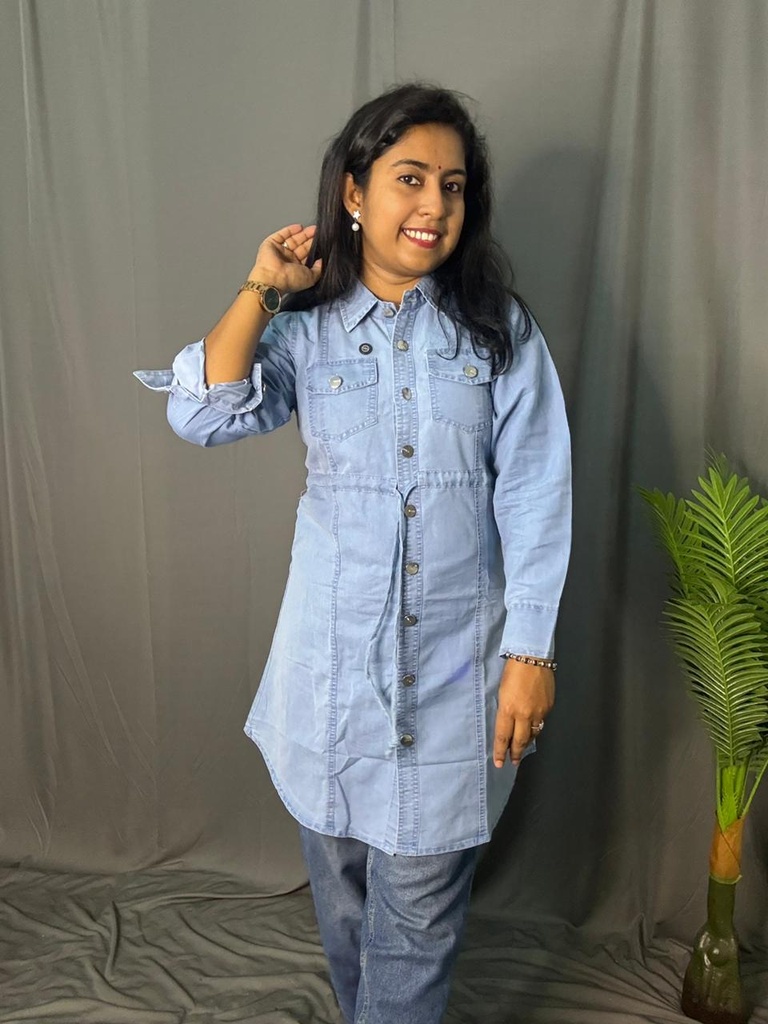 L0064 Denim Short Top