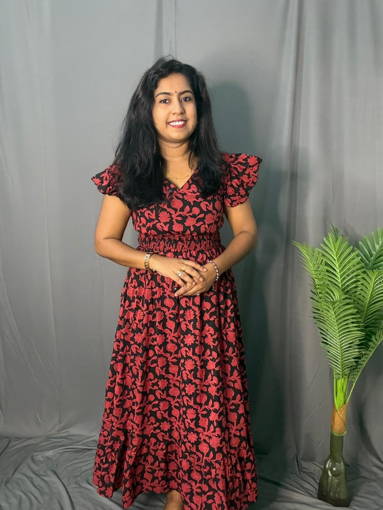 L0065 Red & Black Frock