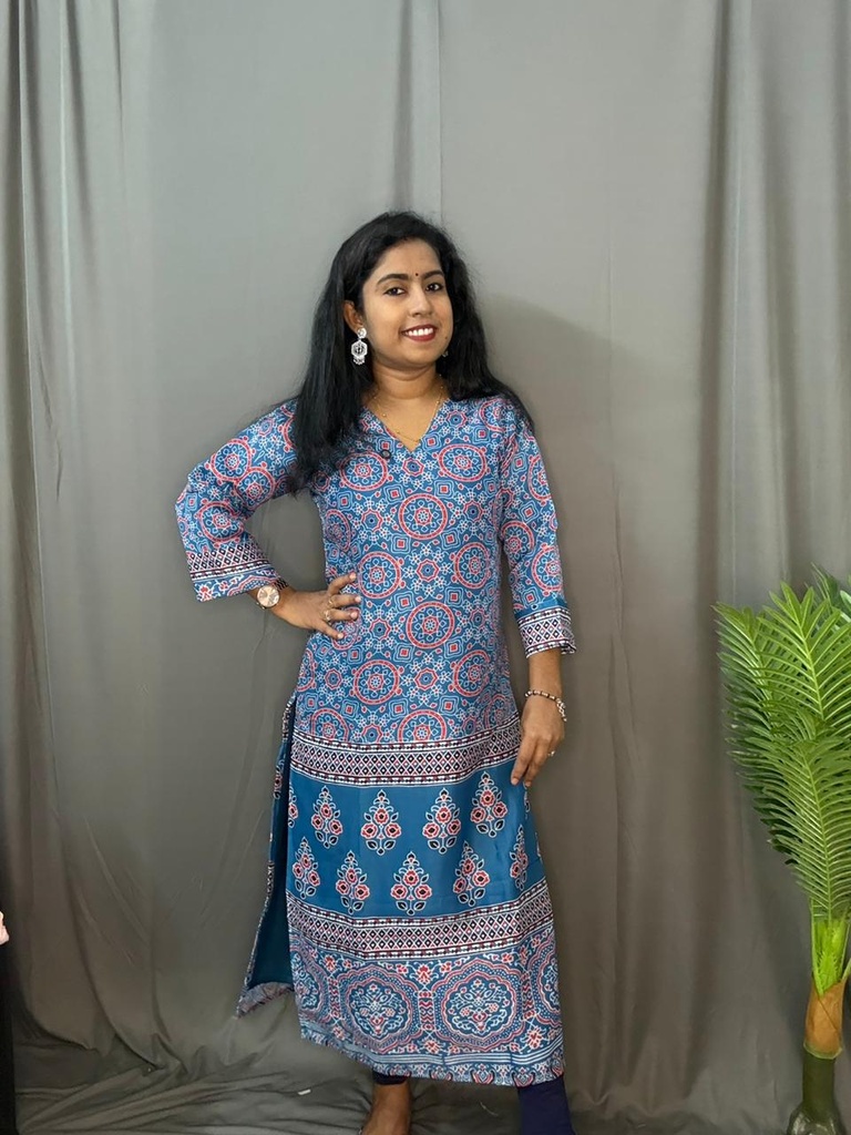 L0078 Blue Modal Kurti