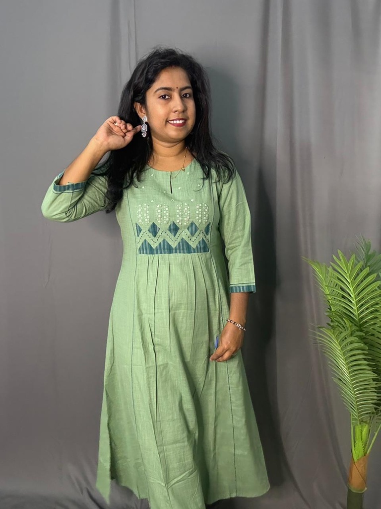 L0057 Anvita Green Kurti 