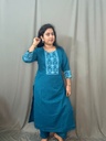 L0105 Anvita Peacock Blue 2PC Set